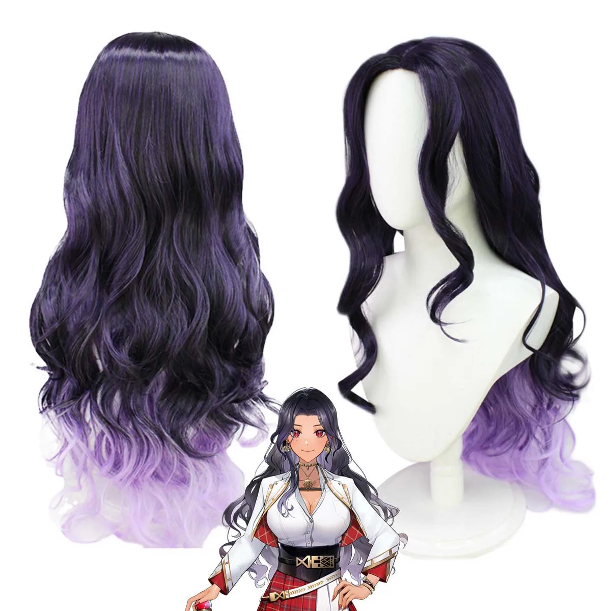 Virtual YouTuber Vtuber ILUNA Idol Scarle Yonaguni Cosplay Long Gradient Wig