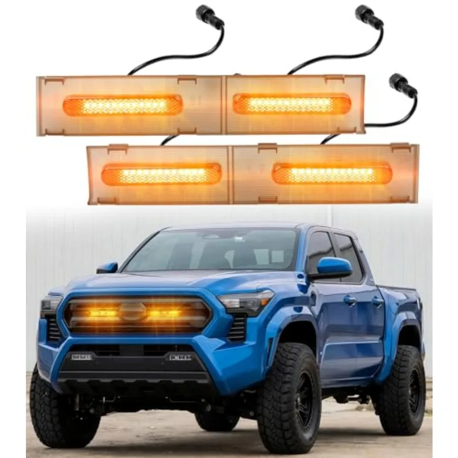 

Direct-Snap LED Grill Lights for 2024 2025 2026 Toyota Tacoma Raptor Lights Front Grille Light Bar 4th Gen Tacoma Accessories S