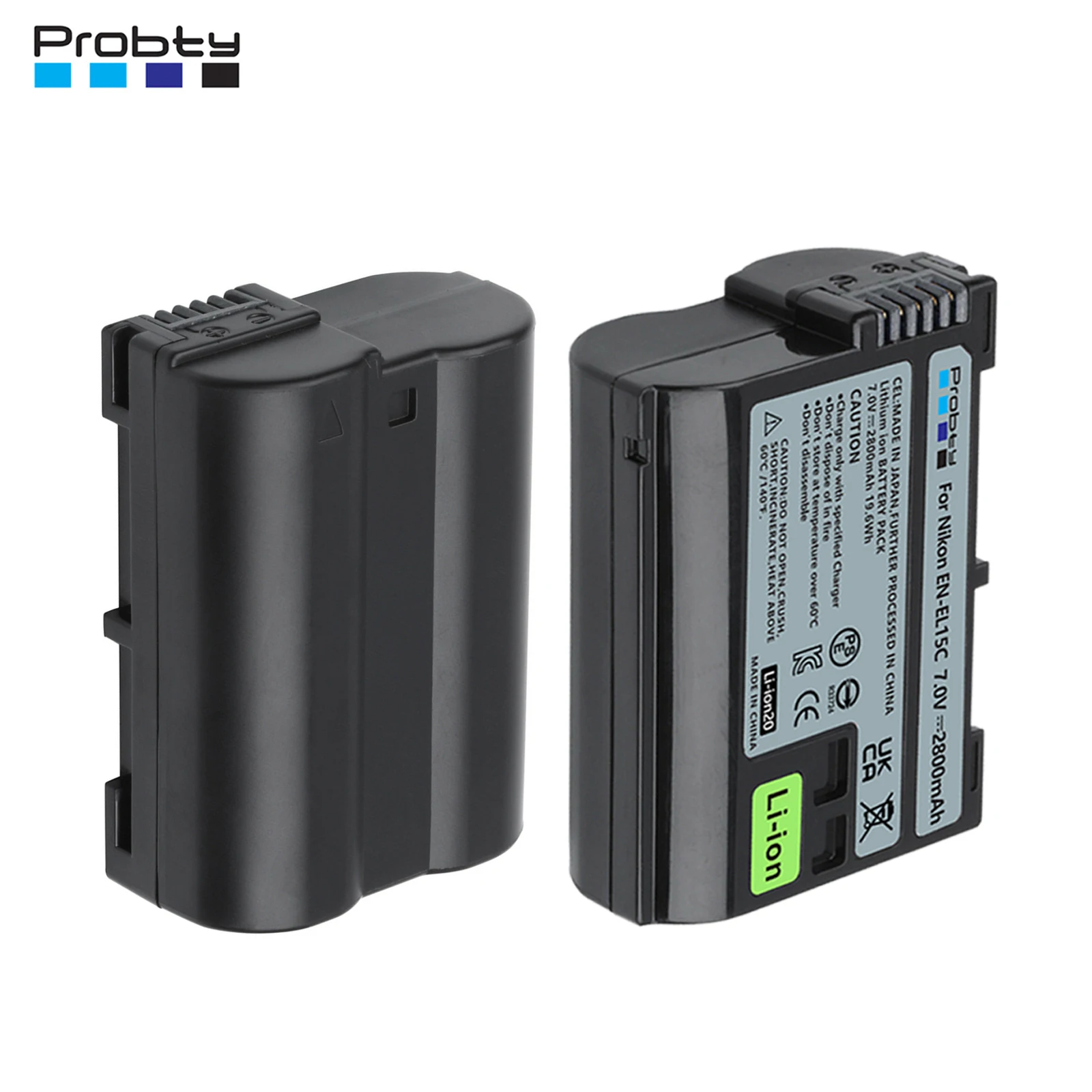 

2800mAh EN-EL15C EN-EL15 Battery for Nikon Z5, Z6, Z6 II, Z7, Z7II D7000 D7100 D7200, D850 D750 D7500 D810 D500 D800