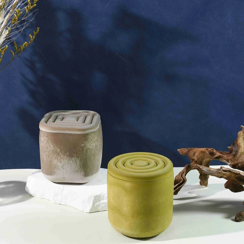 Fai da te rotondo quadrato candela tazza stampo in Silicone barattolo di stoccaggio ornamento ciondolo resina epossidica stampo artigianato domestico decorazione strumento di stoccaggio