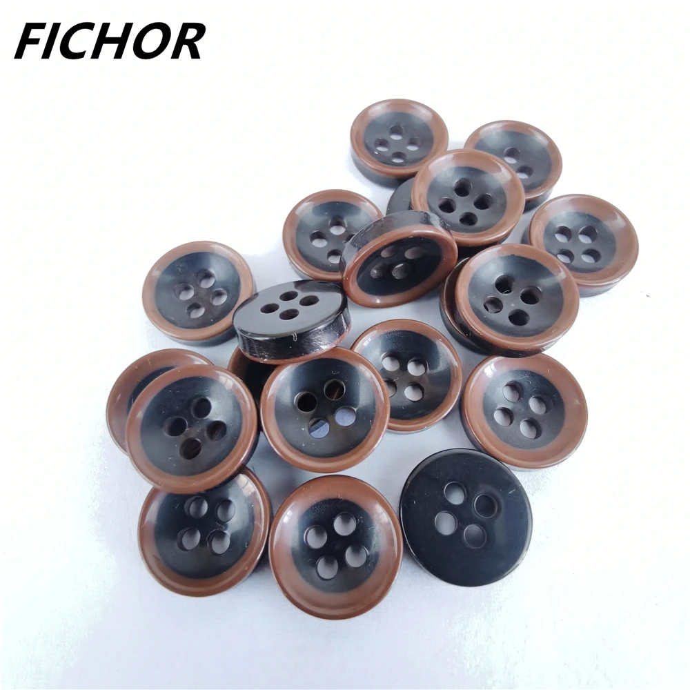 30/50pcs 11mm 4 Hole Colored Shirt Decorative Sewing Men Buttons For Clothing Dress Baby Garment Mini Women Cardigan DIY Button