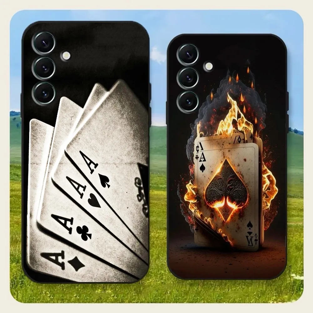 

Poker Card Phone Case For Samsung Galaxy A20,A21s,A22,A31,A32,A52,A53,A72,73,A80,A91Soft Black Cover