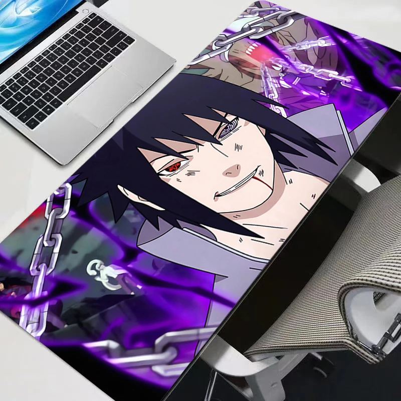 Muismat HD Bureaumat Anime N-naruto Speelkleed Gaming Muismat Speed Sasuke Uchiha Computer en Kantoor Gamer Kast Toetsenbord Pad