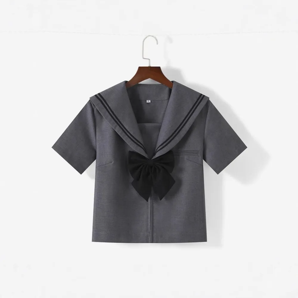 Szare Dwa Zestawy Autentycznych Japońskich Mundureków JK Damskich, Mundurek Marynarski JK, Plisowana Spódnica Szkolna JK, Spódnica JK