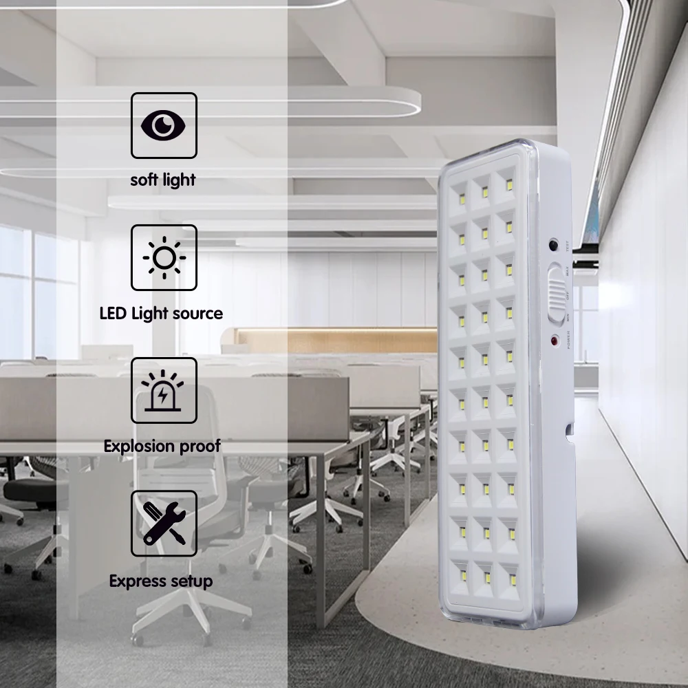 Group 30LED Fire Fighting Lights Emergency Evacuation Light Outdoor Camping Light Wall-mounted Home Bulb for Power Outage