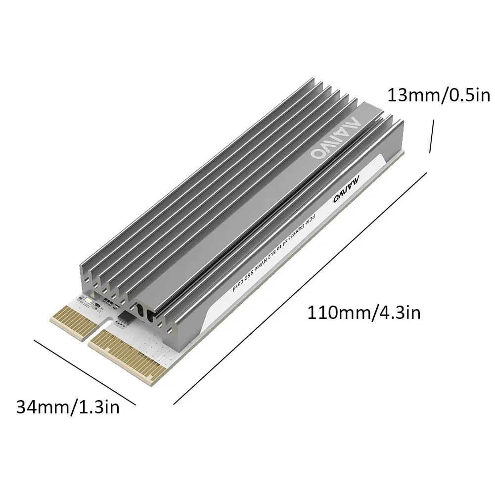 MAIWO PCIE X1 naar M.2 M Key NVME Riser Adapter Card Board HDD 32Gbps M2 MKey Uitbreidingskaart RGB Computer Adapter 2280 HDD SSD