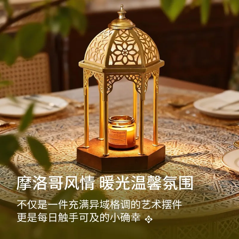 البوهيمي خمر الروائح مصباح غرفة نوم المنزل أباجورة جو رومانسي شمعة #3