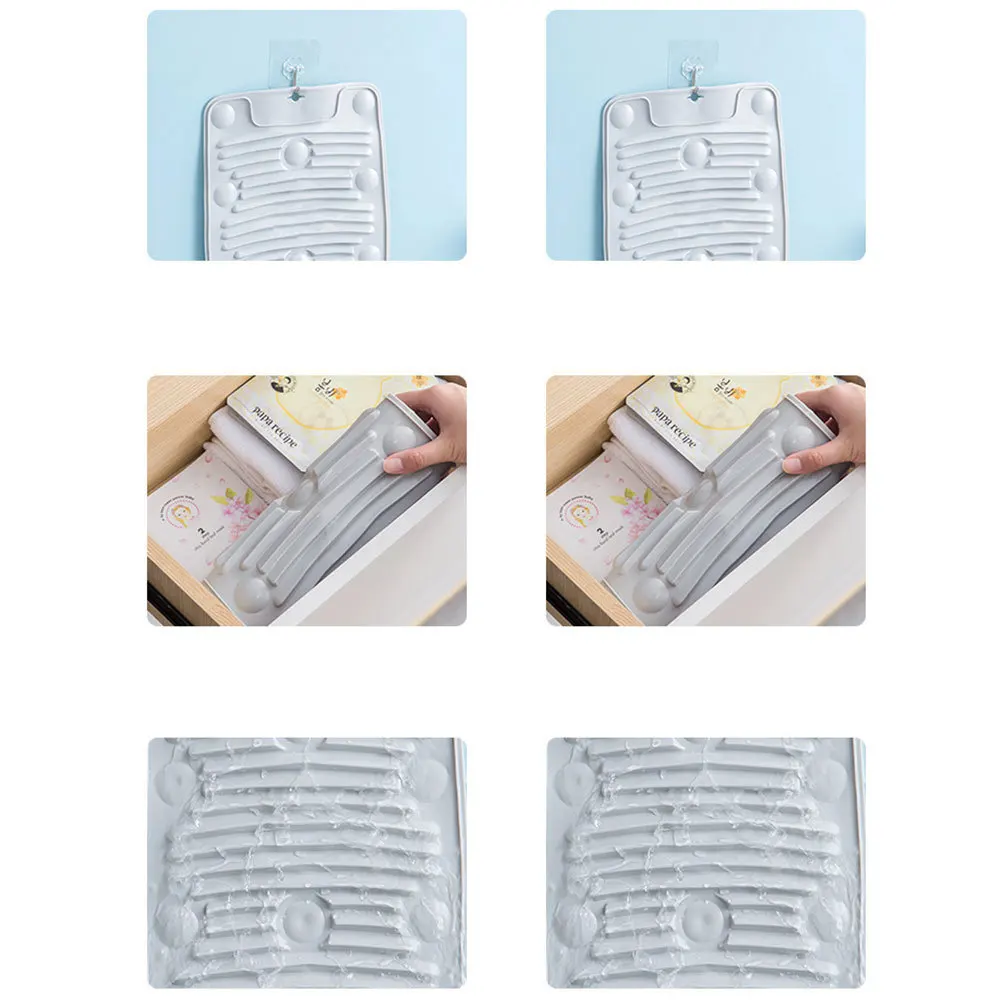 

2Pcs Ergonomic Silicone Washboard Heavy Duty Laundry Board for Washroom Handwashing - Portable Washing Board for Home Travel Use