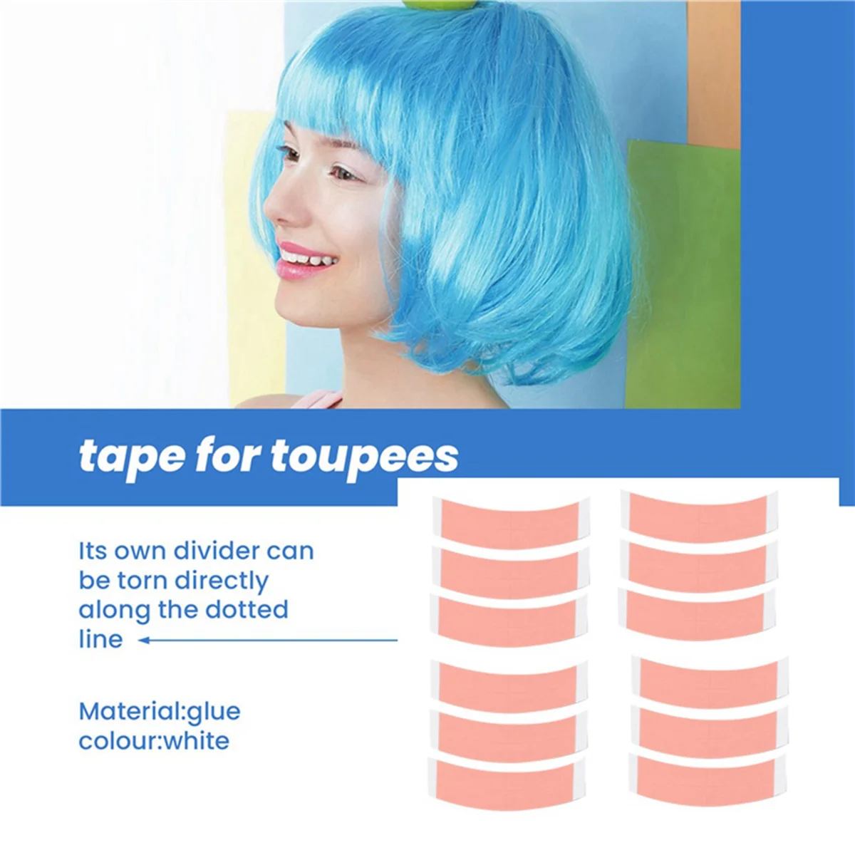 ABGN 72 قطعة/الوحدة سوبر قوية الثنائي-شعر مستعار مزدوج الشريط لاصق تمديد شرائط الشعر للشعر المستعار/الدانتيل شعر مستعار فيلم الحز خط