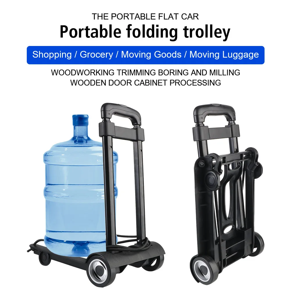 With Wheels Portable Fold Dolly Utility Rolling Carts With Wheels with Wheels Foldable Luggage Dolly Rolling Carts