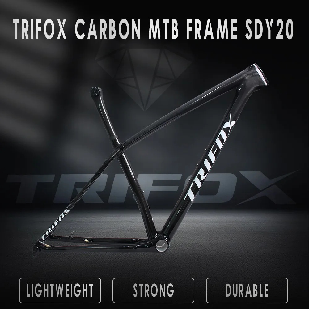 

Ultralight Carbon Fiber T1000 MTB Frameset 29er Carbon Hardtail Mountain Bike Thru-Axle 12*148 Bicycle Frame TRIFOX SDY20