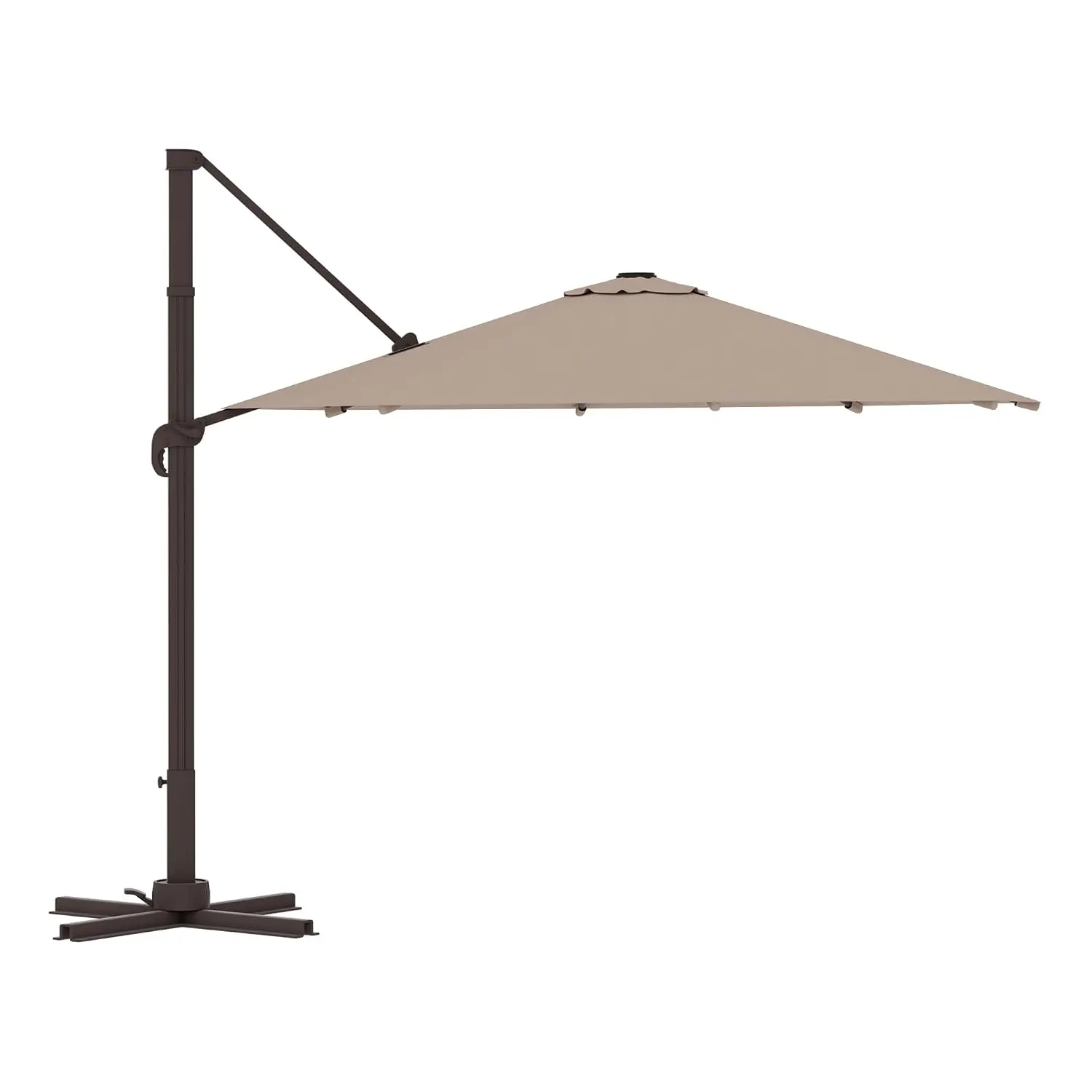 11ft Offset Patio Umbrella with Cross Base, Outdoor Cantilever Sun Shade UV Protection, Bright Blue, Customized
