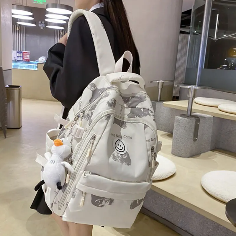 Школьный рюкзак для девочек, новые женские дорожные рюкзаки большой вместимости, женская сумка высокого качества, легкая нейлоновая школьная сумка для подростков