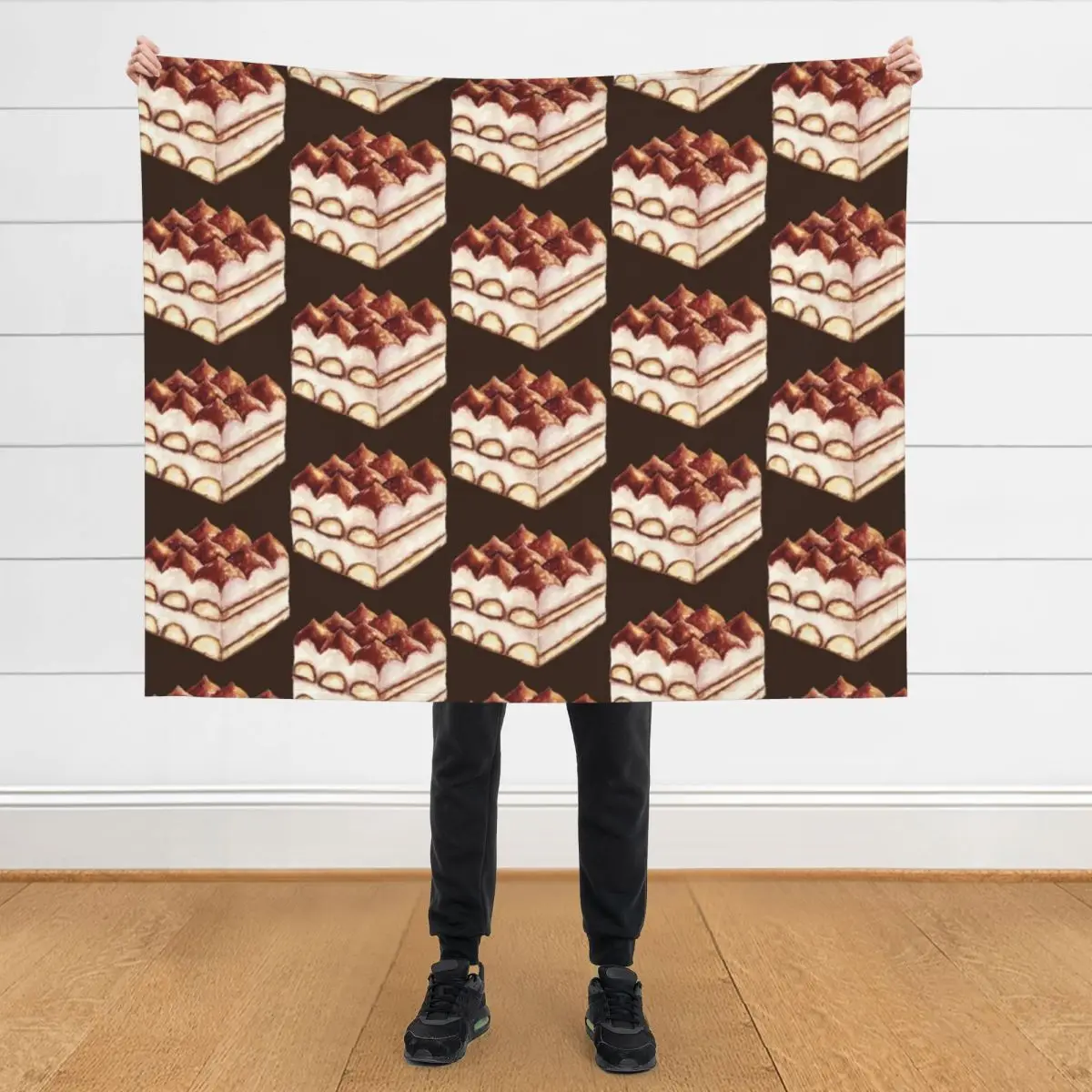 

Italian Tiramisu Cake Throw Blanket anime Beach Summer Beddings Furry Blankets