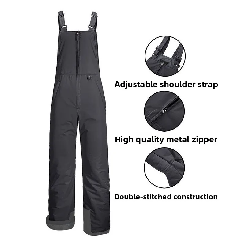 

Новые лыжные штаны для взрослых и детей, теплая лыжная одежда, удобные для сноубайков, с бретелями, увеличенные размеры S-5XL