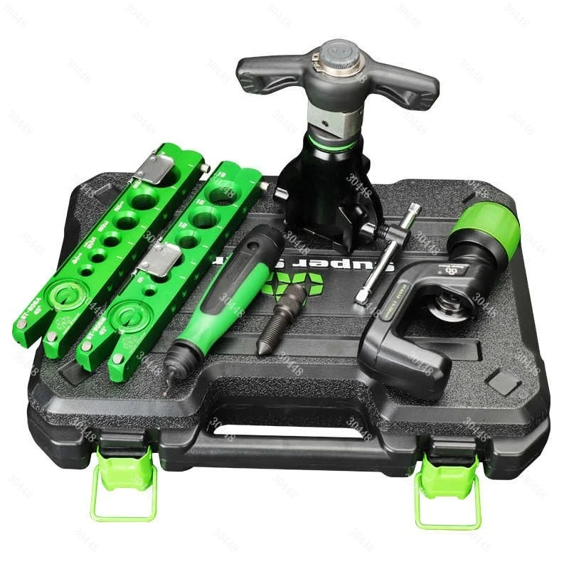 Electric/Manual Eccentric Flaring Tool Kit Ratchet Copper Pipe HVAC 1/4
