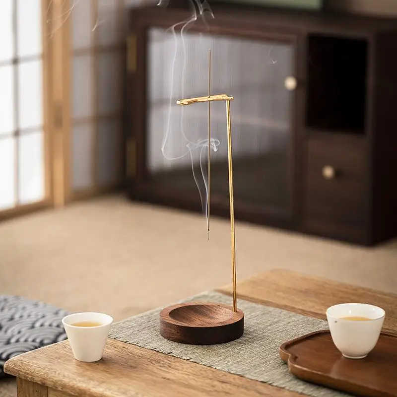 Creative Upside Down Incense Burner Incense Stick Holder Wooden Anti-Ash Design Incense Stick Meditation Spa Room Home Decor
