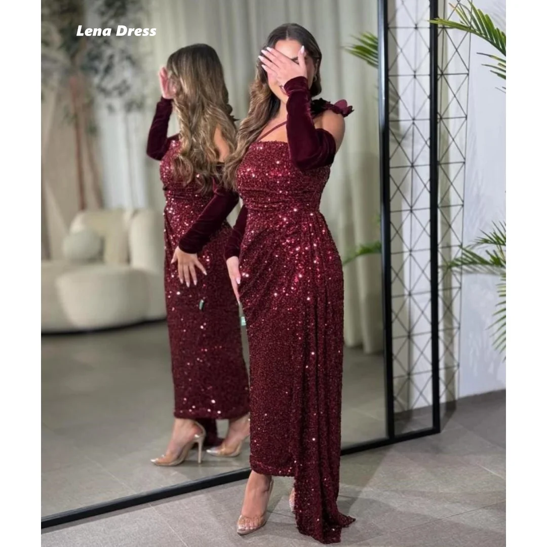 Lena Claret Evening Dress Luxury Elegant Party Dresses for Women Luxury Evening Dresses 2025 Sequins Custom Made Mermaid Woman