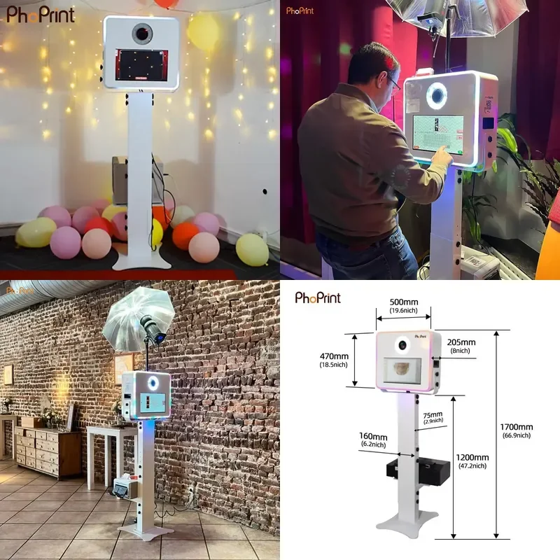 for Phoprint Portable Digital SLR Camera Touch Screen Photo Booth Cheap Party Photo Booth Equipment