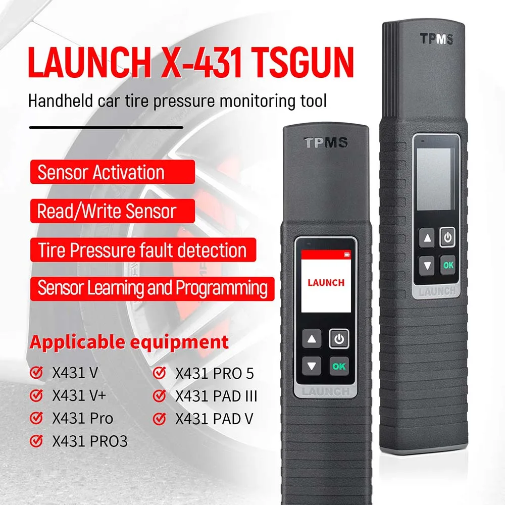 LAUNCH X431 TSGUN TPMS Automotive Tire Sensor Activator Programming Learning Car Tire Pressure Diagnostic Tool for X431 V PRO3S