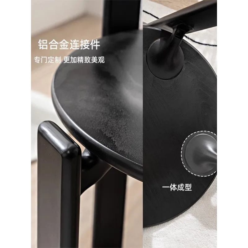 Modern simple home bar chair Internet celebrity medieval high stool Nordic light luxury cafe bar solid wood bar chair
