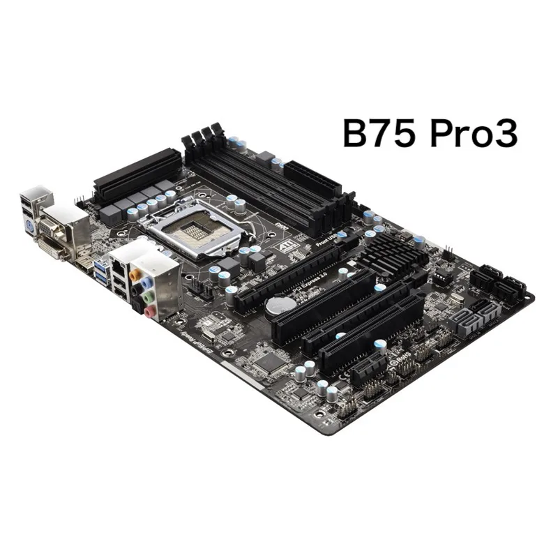 ASROCK-B75 Pro3 اللوحة الأم ، اللوحة الرئيسية ، 100% اختبارها ، موافق ، تعمل بالكامل ، 32GB ، LGA ، 1155 ، DDR3 ، ATX ، شحن مجاني