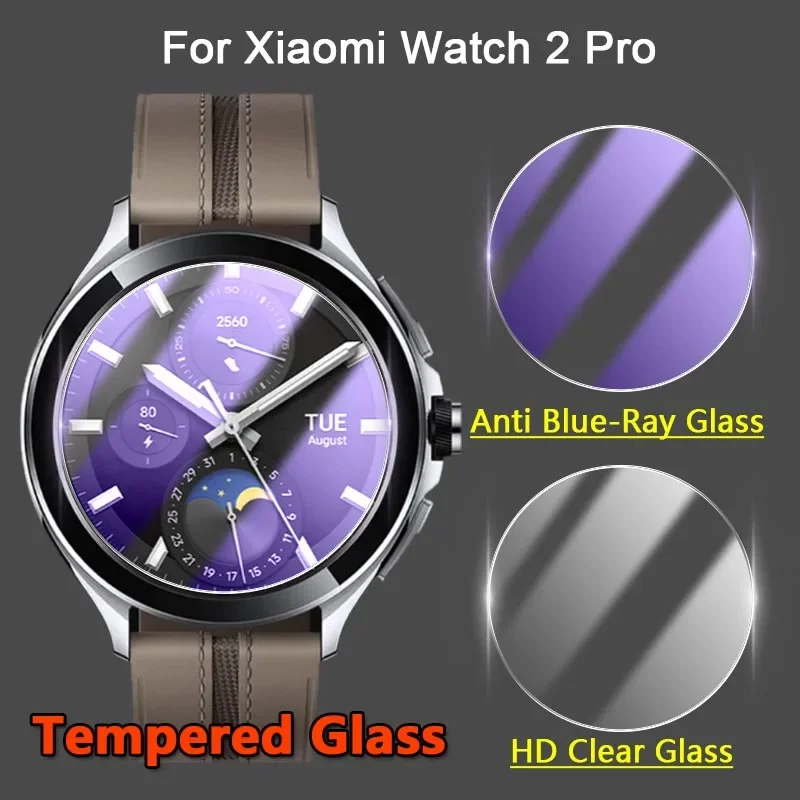 3Pcs Screen Protector For Xiaomi Watch 2 Pro SmartWatch 2.5D 9H Ultra Slim Clear / Anti Blue-Ray Tempered Glass Protective Film