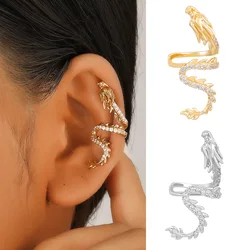 1pcs Vintage China Loong Dragon One Side Ear Cartilage Clip Fake Piercing Earring For Women Men Fashion Jewelry Halloween