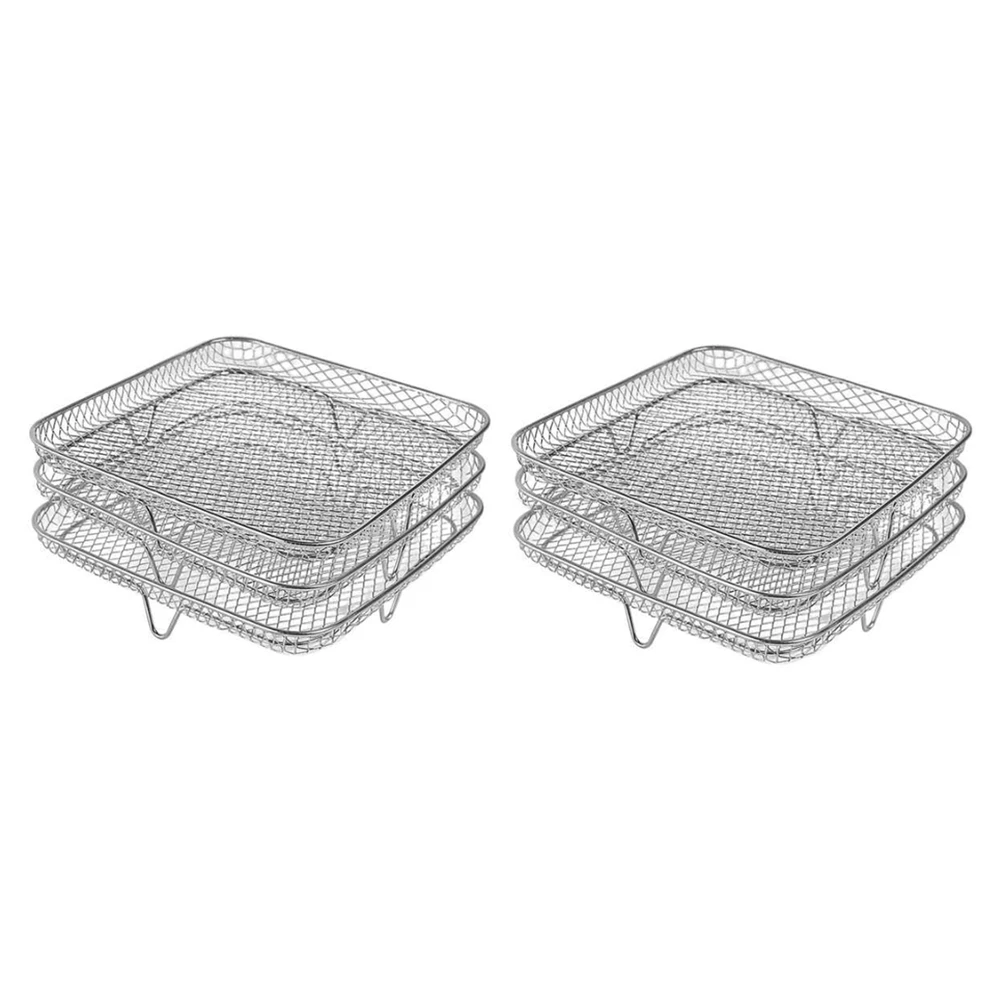 8-дюймовая 3-слойная стойка для фритюрницы для мгновенной вихревой фритюрницы Philips COSORI, квадратная стойка для гриля из нержавеющей стали