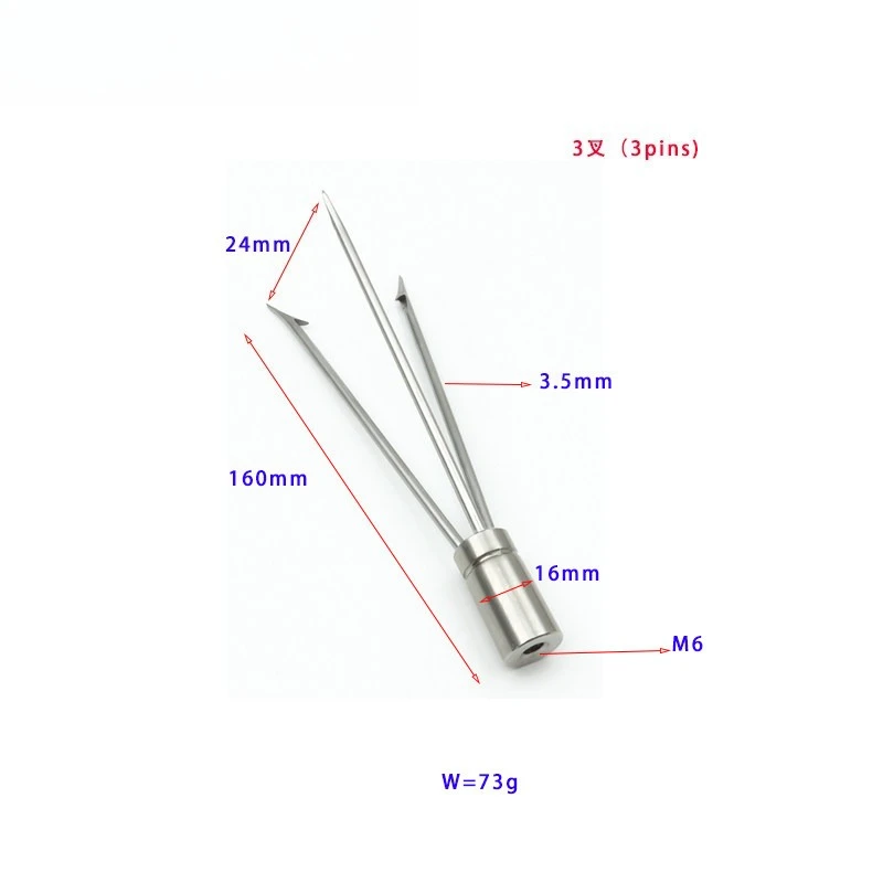 3 Section Aluminum Spearfishing Pole Spear Barbed Tip With Single 3 Prong 5 Prong Spear Head For Sea Fishing