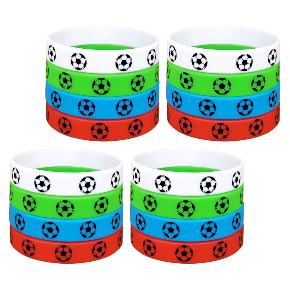 16 Pcs Football Bracelet Compact Wrist Soccer Wristband Bracelets Decorative Accessories for Girls Delicate Chic Wear-resistant