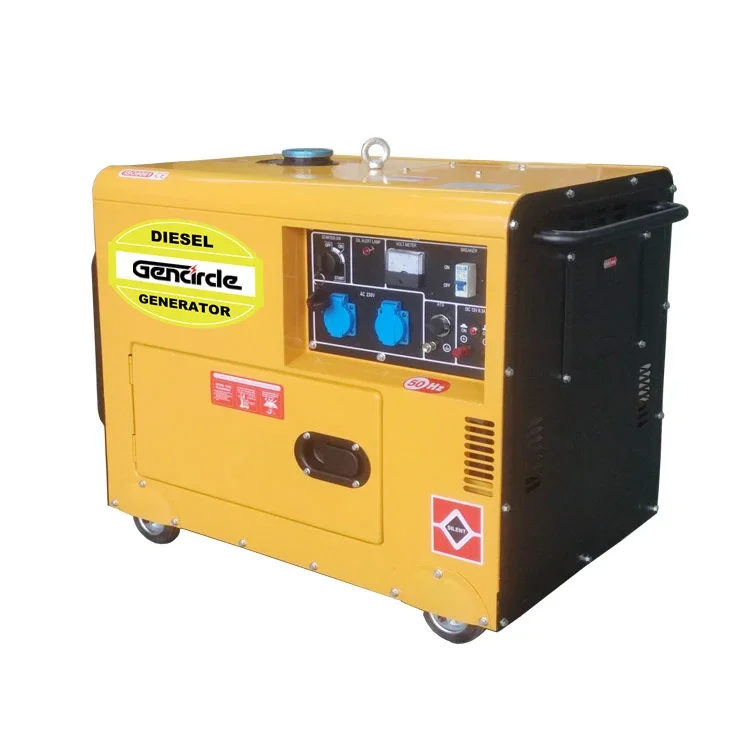 2024 hot sale 6kw 7kw 8kw 10kw air cooled silent type diesel generator with CE/ISO certificate for emergency