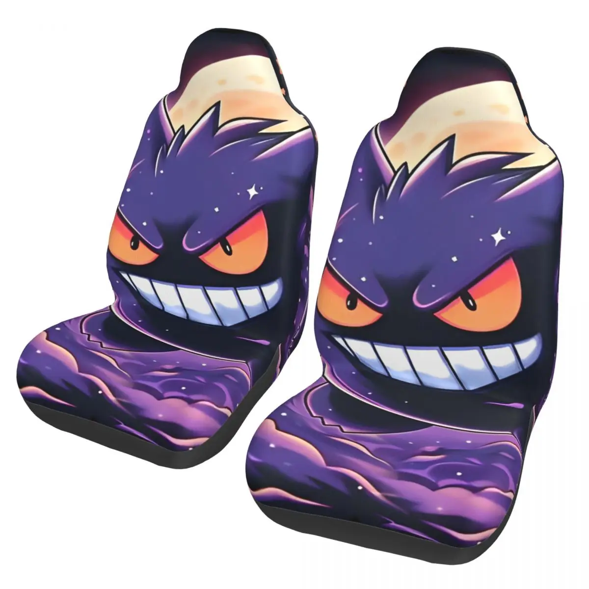 

Gengar Night With Stars Universal Car Seat Cover Four Seasons Women Poke-Mon Car Seat Covers Polyester Car Styling