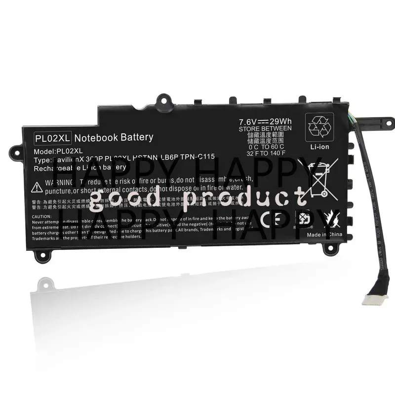 Nueva batería de ordenador portátil PL02XL para HP Pavilion 11 X360 11-n010dx 11-n000snx 11-N014TU 11-N030TU 751681-421 HSTNN-LB6B HST MN