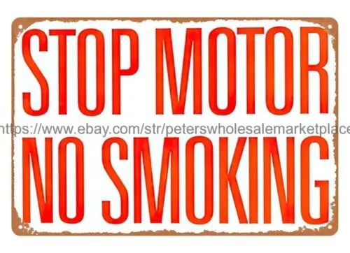 stop motor No Smoking metal tin sign decorate living room wall hangings