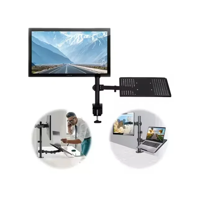 High Quality Durable Great New Arrivals Spot Supply Satisfaction Plastic-coated Iron Dual Monitor Stand Arm for Home Office