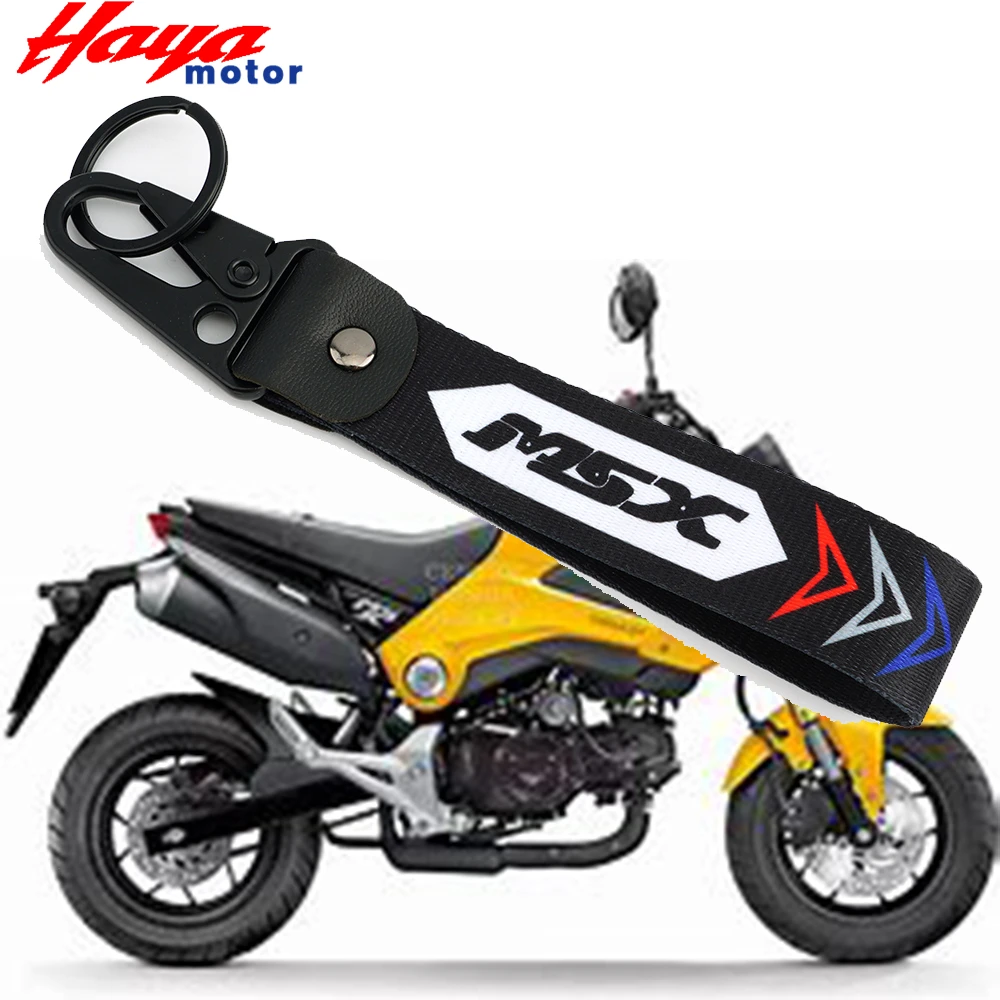 Motorcycle Keychain For HONDA GROM MSX125 MSX 125 ABS 2013-202 2022 Accessories Thickened Fabric Keyring Key Chain With Logo MSX