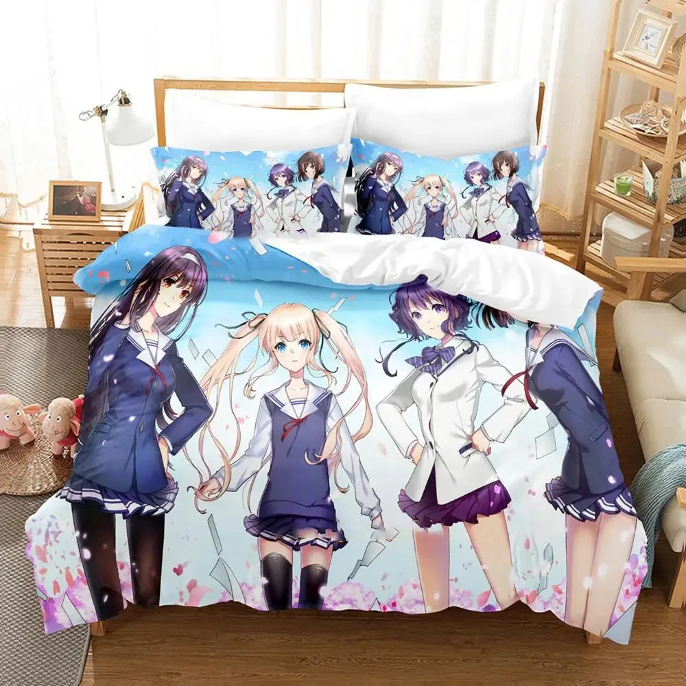 

Anime Saekano How to Raise a Boring Girlfriend Bedding Set Boys Girls Twin Queen Size Duvet Cover Pillowcase Bed Kids Adult