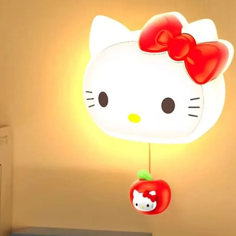 

Sanrio Hello Kitty Pull String Wall Mount Night Light Soft Warm Bedside Lamp Sleep Light Cartoon Cute Bedroom Night Light Gifts