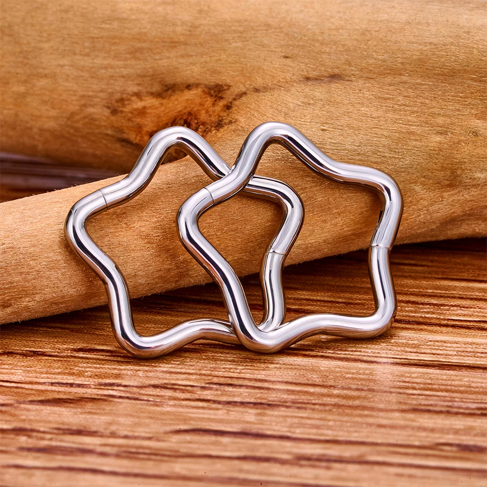1/10PC Titanium Star Daith Ear – Conch Earring Hoop recenzja i cena