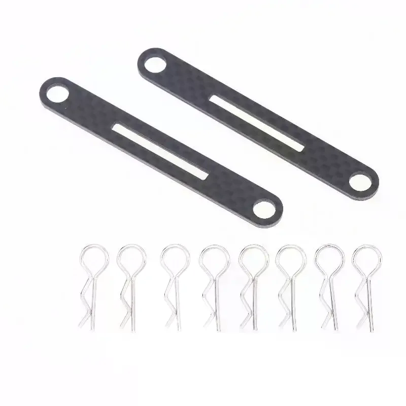 For Tamiya TT02 XV01 XV02 1/10 RC Car Upgrade Parts Carbon Fiber Invisible Body Mount Post Front Rear Body Mount Crossmember