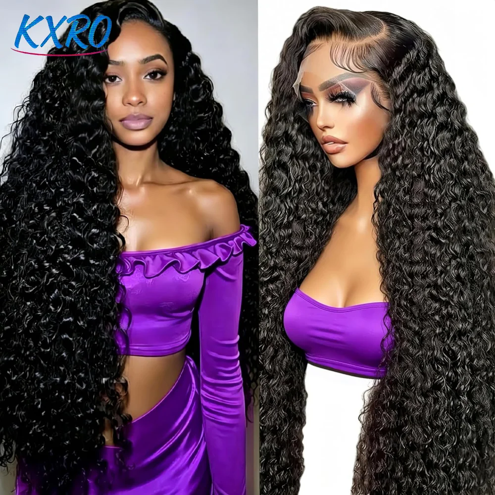 250 Dichte Naturfarbene, vorgezupfte HD Transparente 13x4 Lace Frontal Echthaarperücken – Nassglänzende, gewellte Jerry Curly Brasilianische Echthaarperücken in verschiedenen Farben, 30-42 Zoll, 13x4