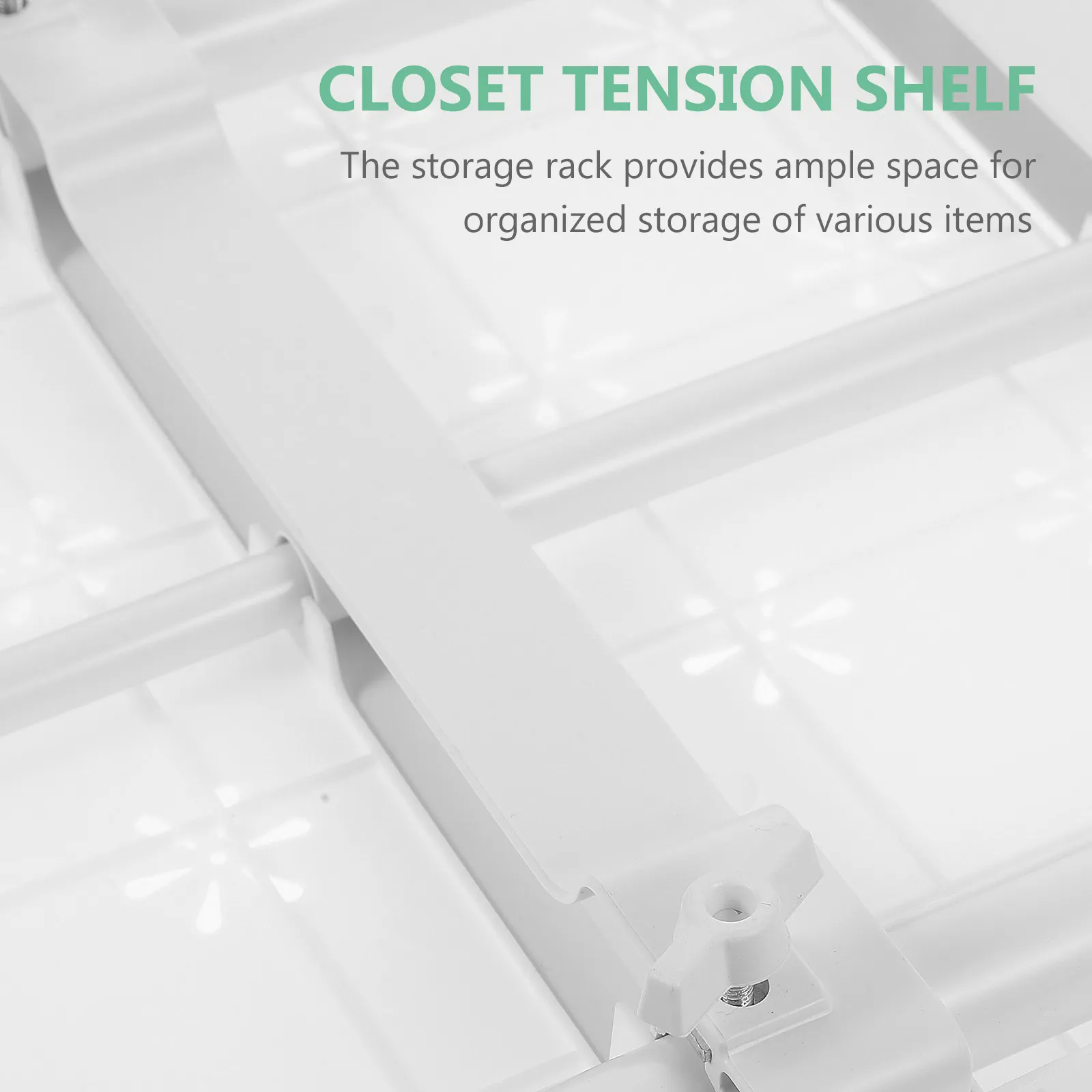 

Adjustable Expandable Closet Tension Shelf Wardrobe Rack Organizer Divider Nail-Free Storage Shelf Clothes Organizer