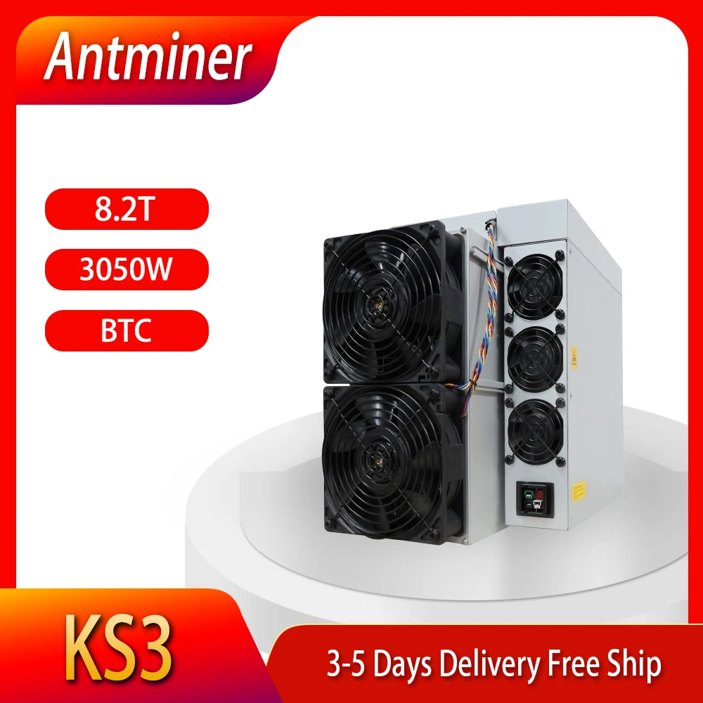 Bitmain ANTMINER KS3 8.2T 3188W 3T KHeavyHash Algorythm KAS Miner BTC BCH Miner Asic Miner with PSU PK IceRiver KS0 KS1 KS2