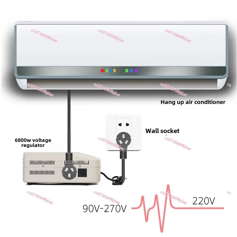 Installation-free 220v Household Air Conditioner Voltage Regulator, Ultra-low Voltage High Power with 16A Socket Voltage
