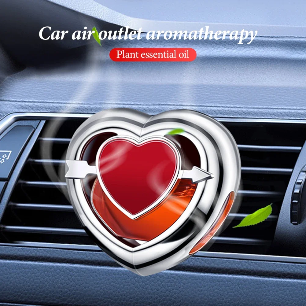 Car Air Outlet Freshener Clips Fragrance Diffuser Essential Oil Vent Clip Heart Style Aromatherapy Air Vent Perfume Decoration