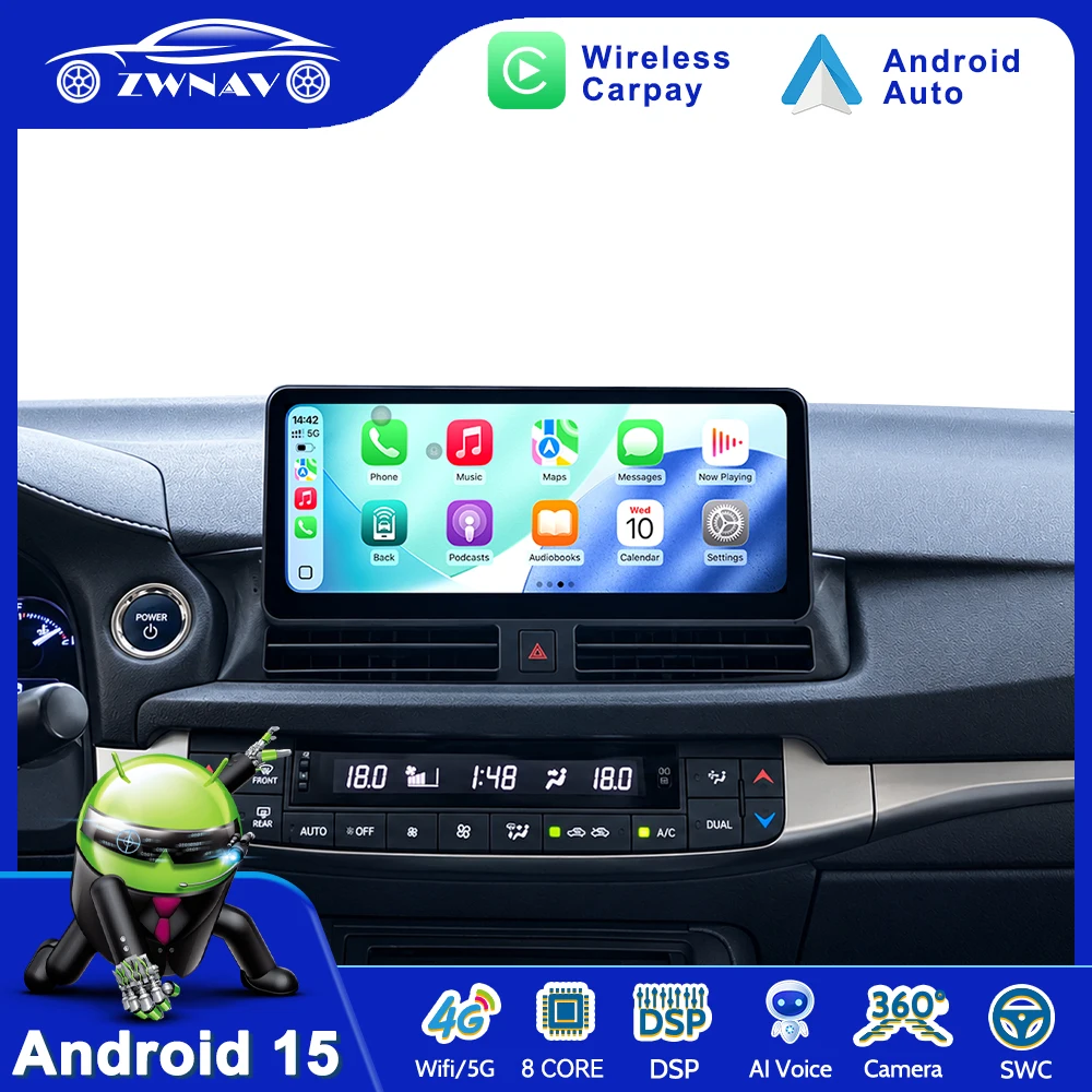 For Lexus CT200 CT 200h 2011-2019 Android 15 Car Radio 10.25