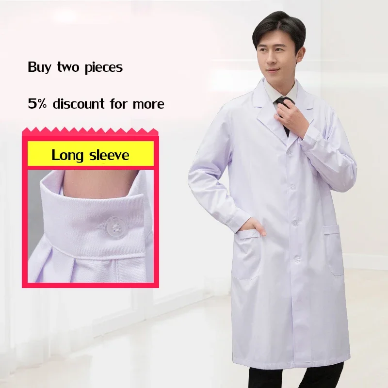 Pet Grooming Lab Coat High Quality White Slim Beauty Salon Work Uniforms Spa Uniforms Health Service Scrubs Coats Men and Women