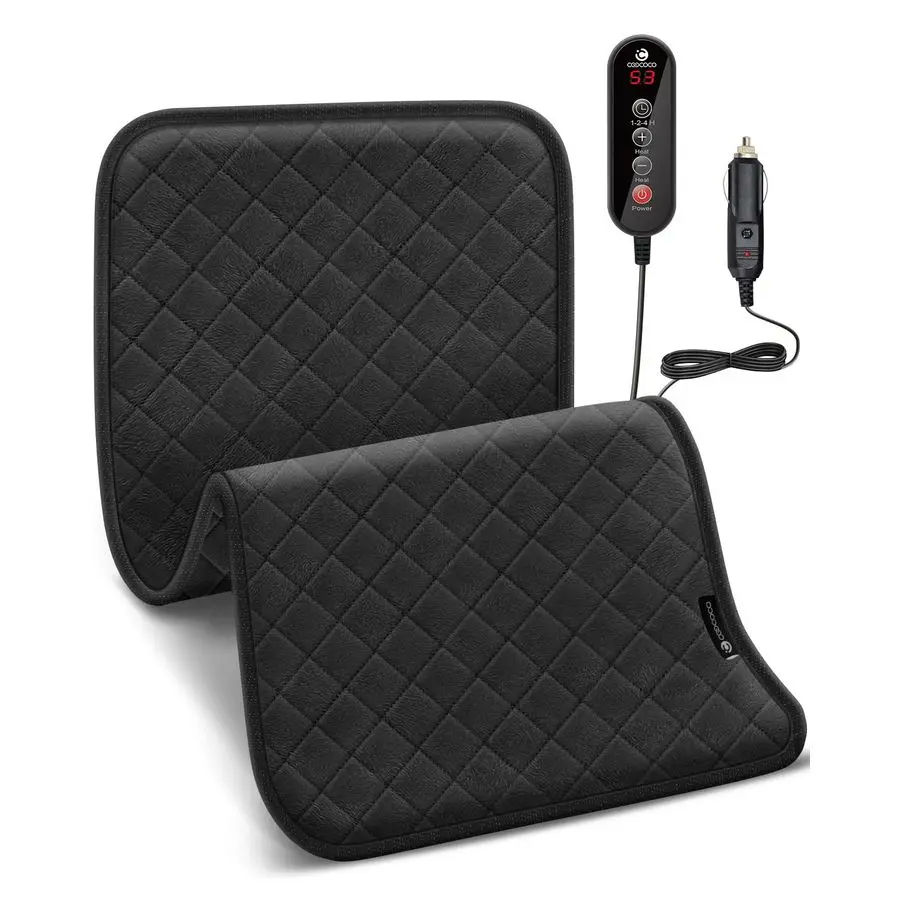 

Автомобильное одеяло с подогревом 12В/24В, 12x24 дюйма, электрическое одеяло для автомобиля, для спины, 5 режимов нагрева, автоматическое отключение