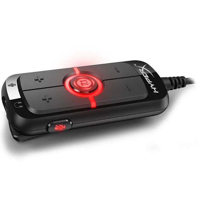Placa de som USB Hyper X Amp 7.1 Som surround virtual Placa de som USB Controle remoto